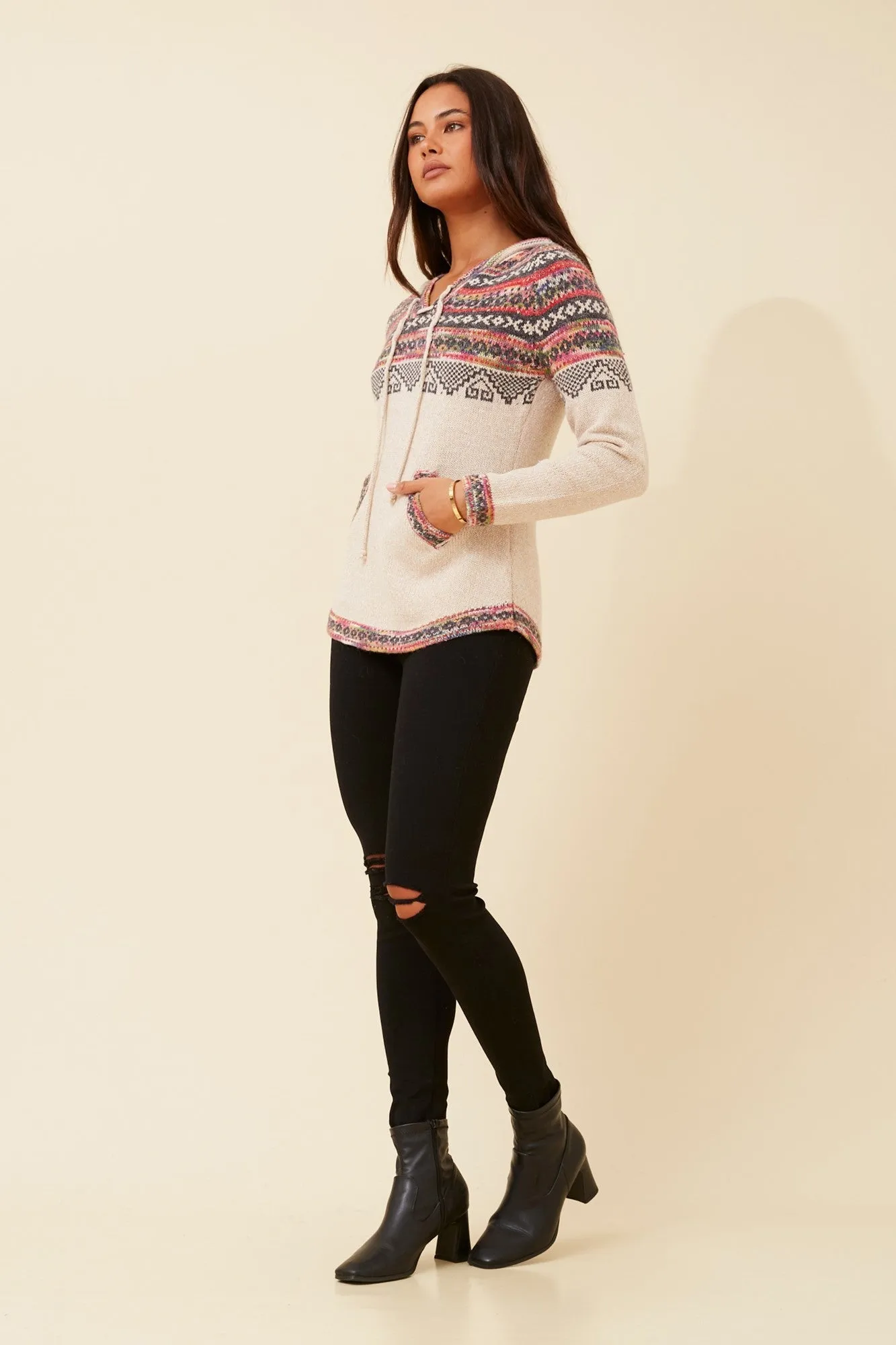 ARGEN JACQUARD KNIT PULLOVER