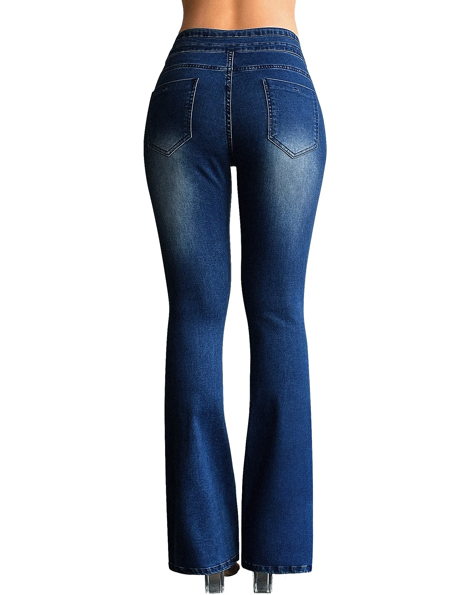 Bell Bottom Trendy High Waisted Jeans