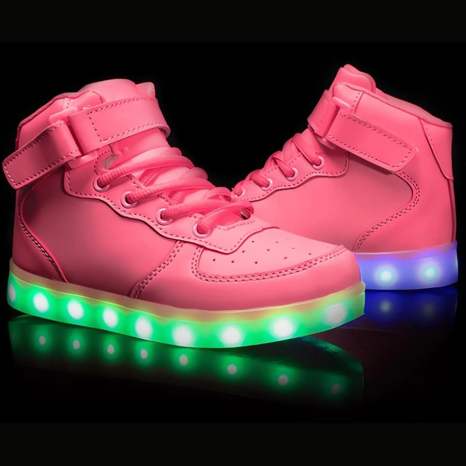 Big Kids Adult Light Up Trainers Luminous Sneakers Boys Girls USB Charging Led High Top Flashing Shoes Xmas
