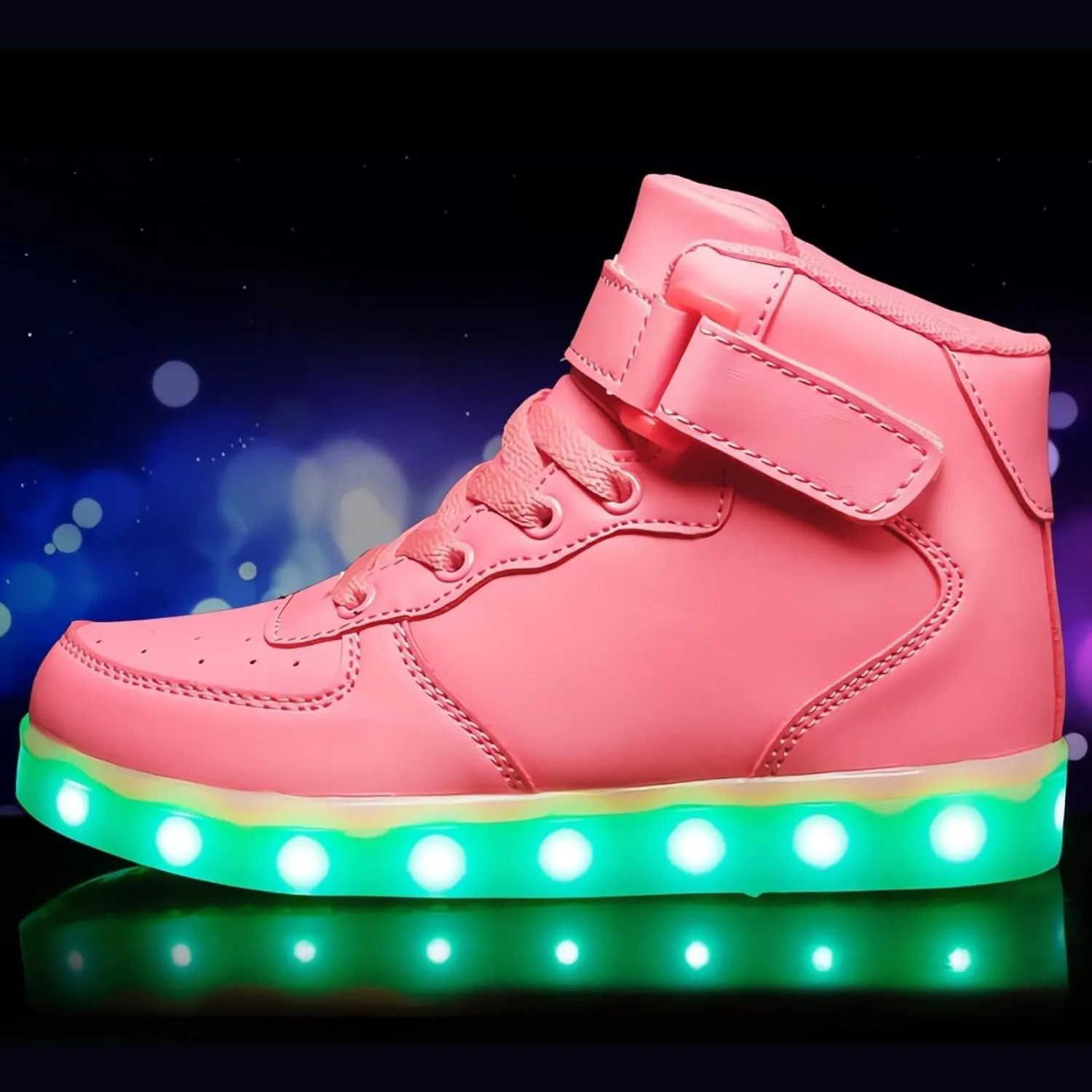 Big Kids Adult Light Up Trainers Luminous Sneakers Boys Girls USB Charging Led High Top Flashing Shoes Xmas