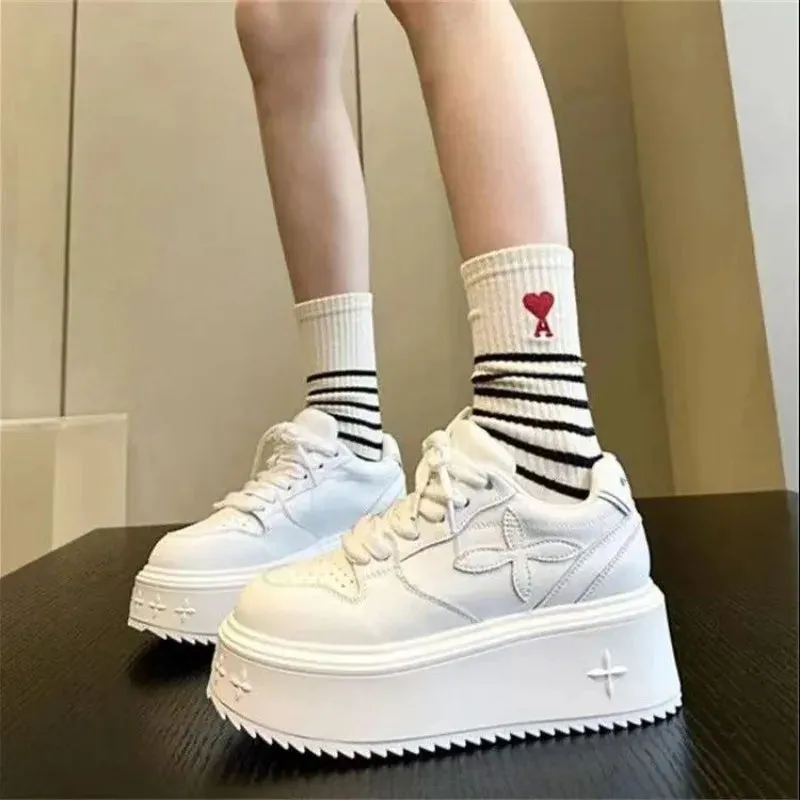 binfenxie  -  Spring and Autumn new fashion casual heightened women's trainers shoes shoes thick sole