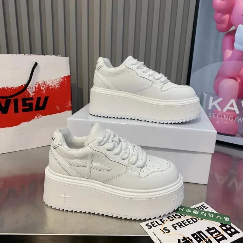 binfenxie  -  Spring and Autumn new fashion casual heightened women's trainers shoes shoes thick sole