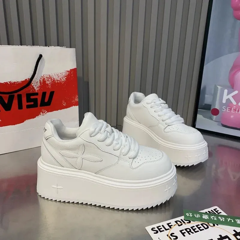 binfenxie  -  Spring and Autumn new fashion casual heightened women's trainers shoes shoes thick sole