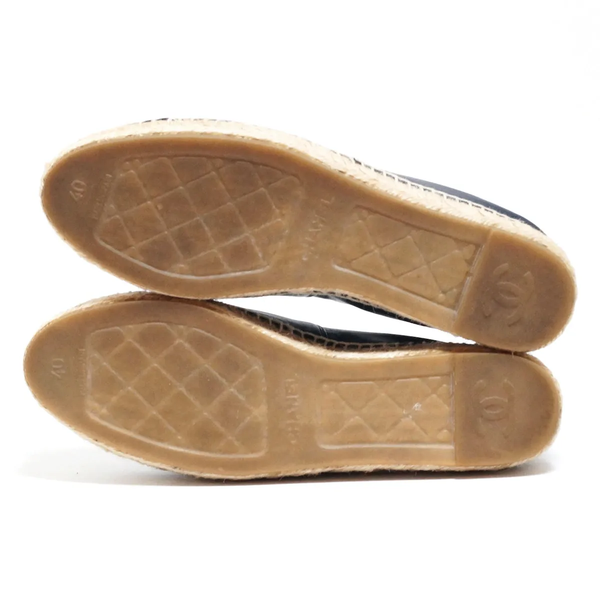 Chanel Navy black  espadrilles, size 40