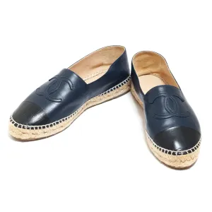 Chanel Navy black  espadrilles, size 40