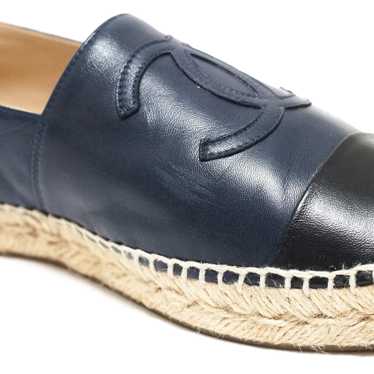 Chanel Navy black  espadrilles, size 40