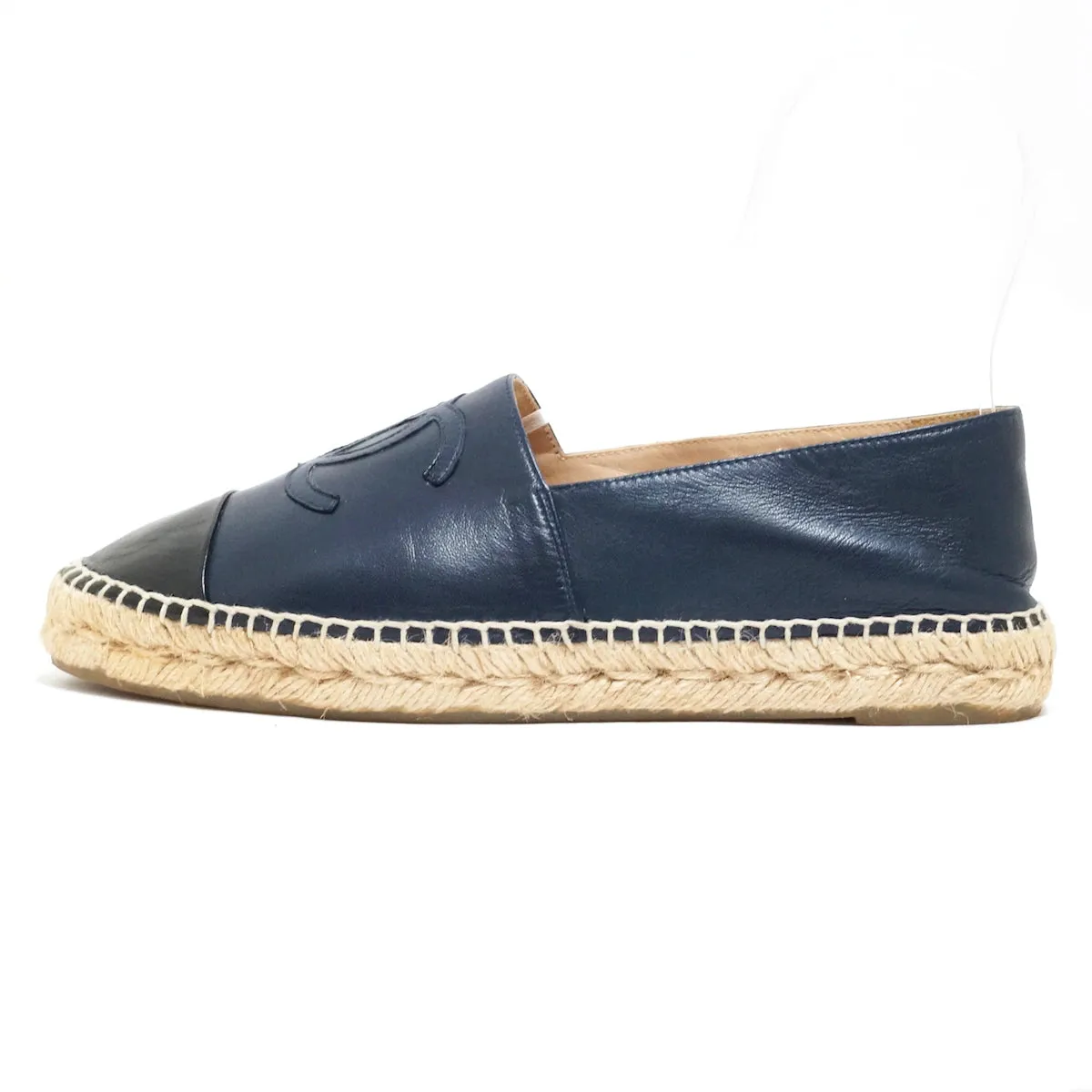 Chanel Navy black  espadrilles, size 40