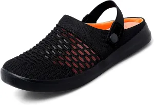 Clogs for Women Summer Casual Slip-on Mesh Mules Shoes Breathable Hollow Out Slippers Comfortable Closed Toe Sandals Fashion Open Back Slip On Shoes Lightweight Walking Slippers