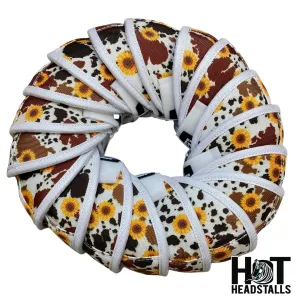 Cowhide Sunflower Bell Boots
