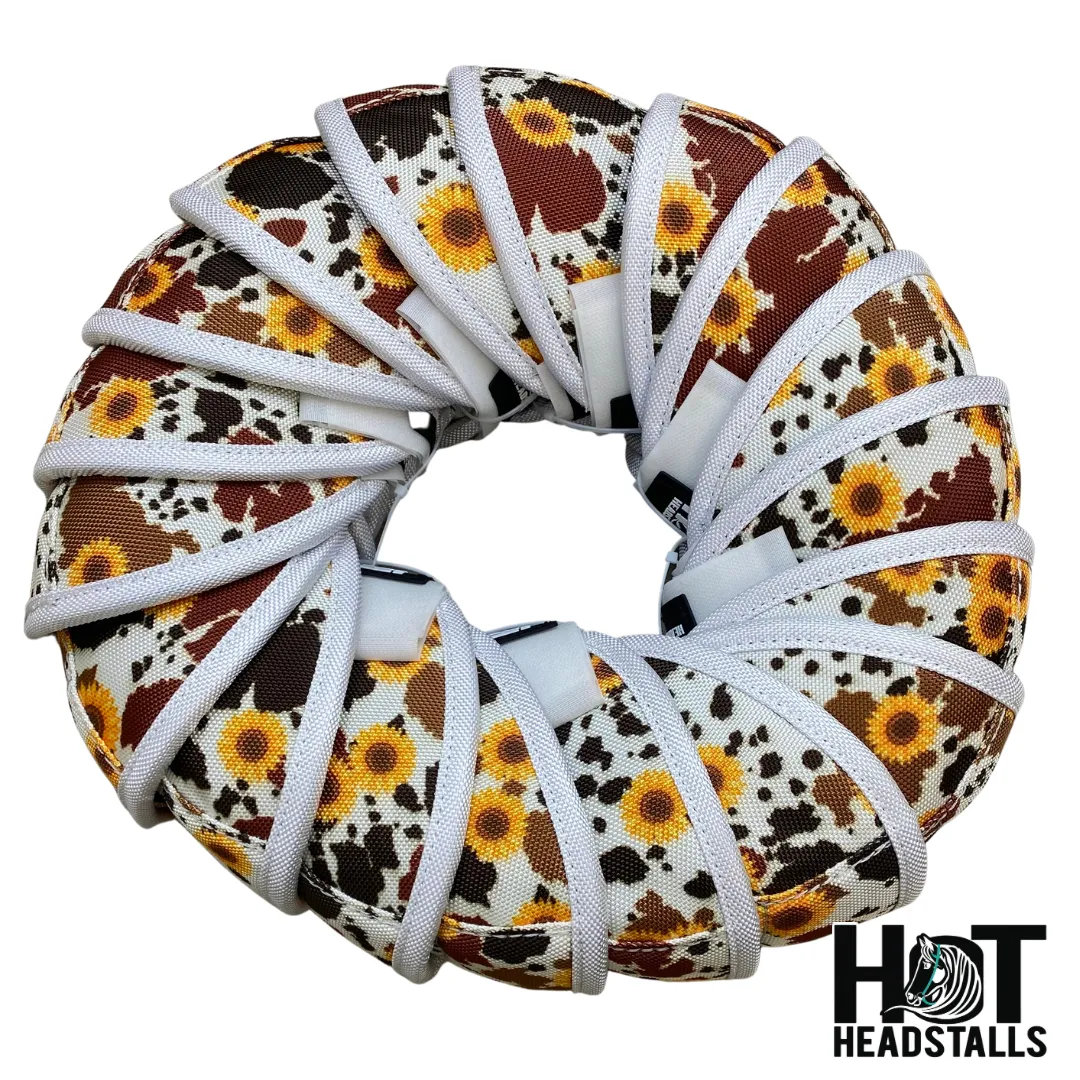 Cowhide Sunflower Bell Boots