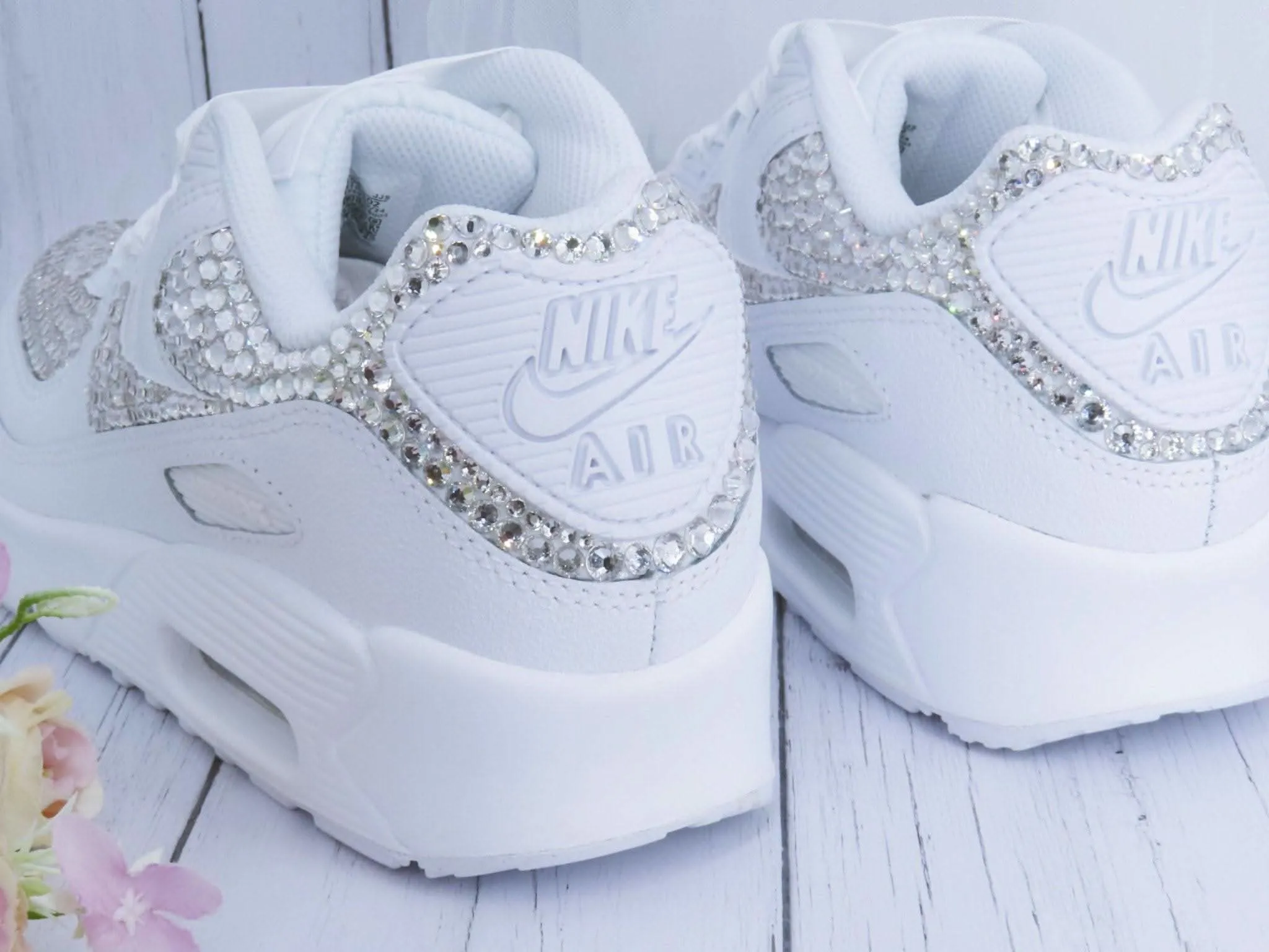 Custom Crystal Wedding Bridal Nike Air Max 90