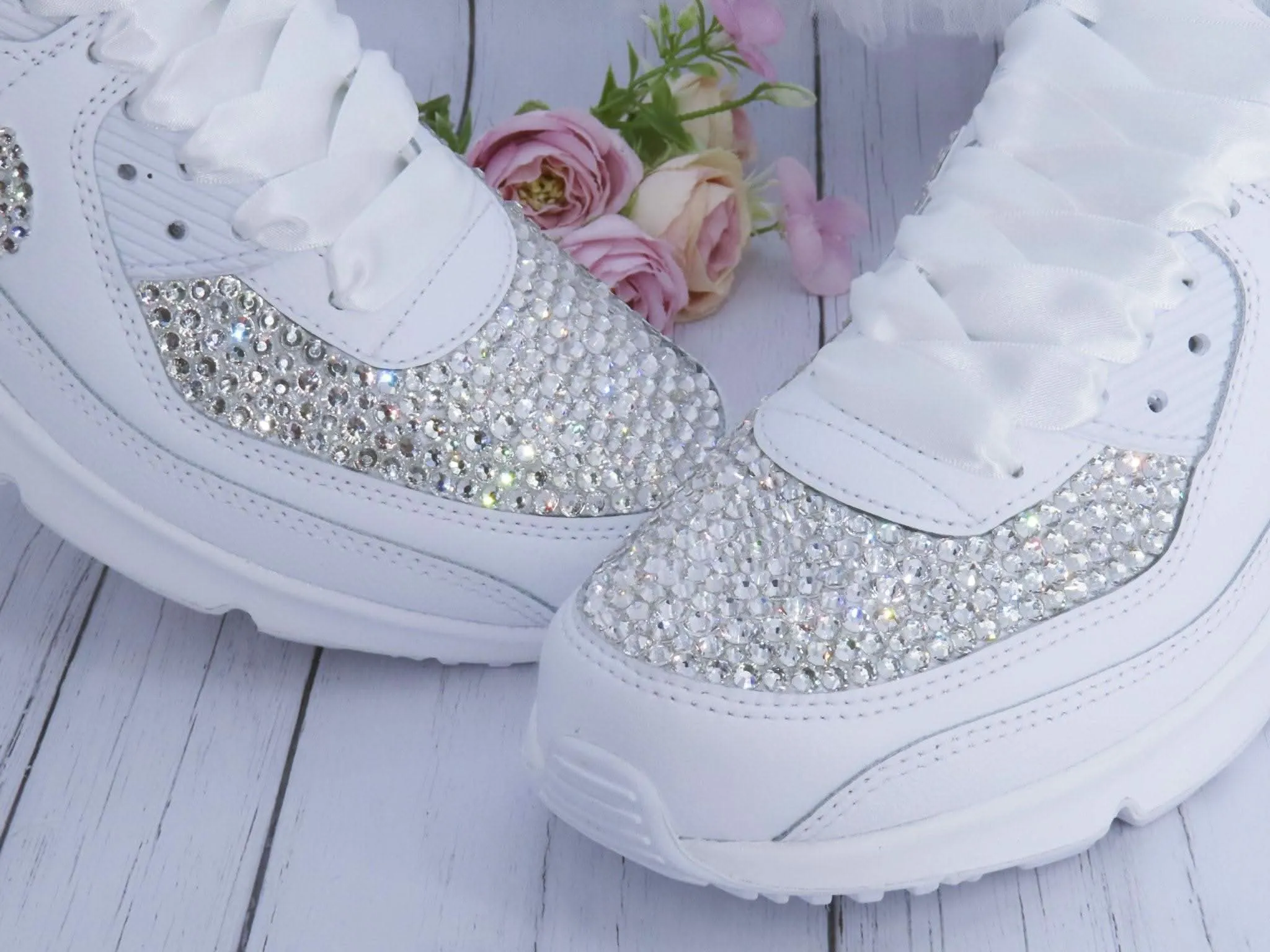 Custom Crystal Wedding Bridal Nike Air Max 90