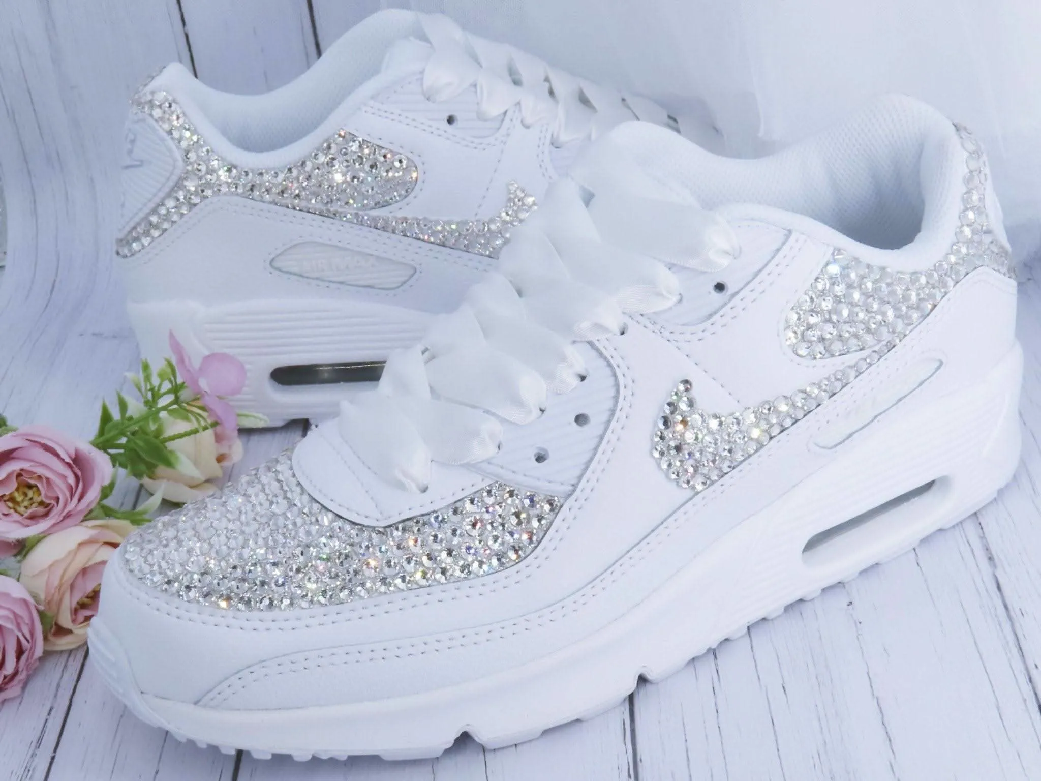 Custom Crystal Wedding Bridal Nike Air Max 90