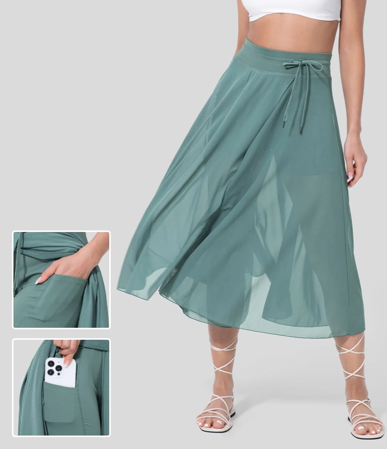 Eliara - Versatile High Waist 2-in-1 Skirt
