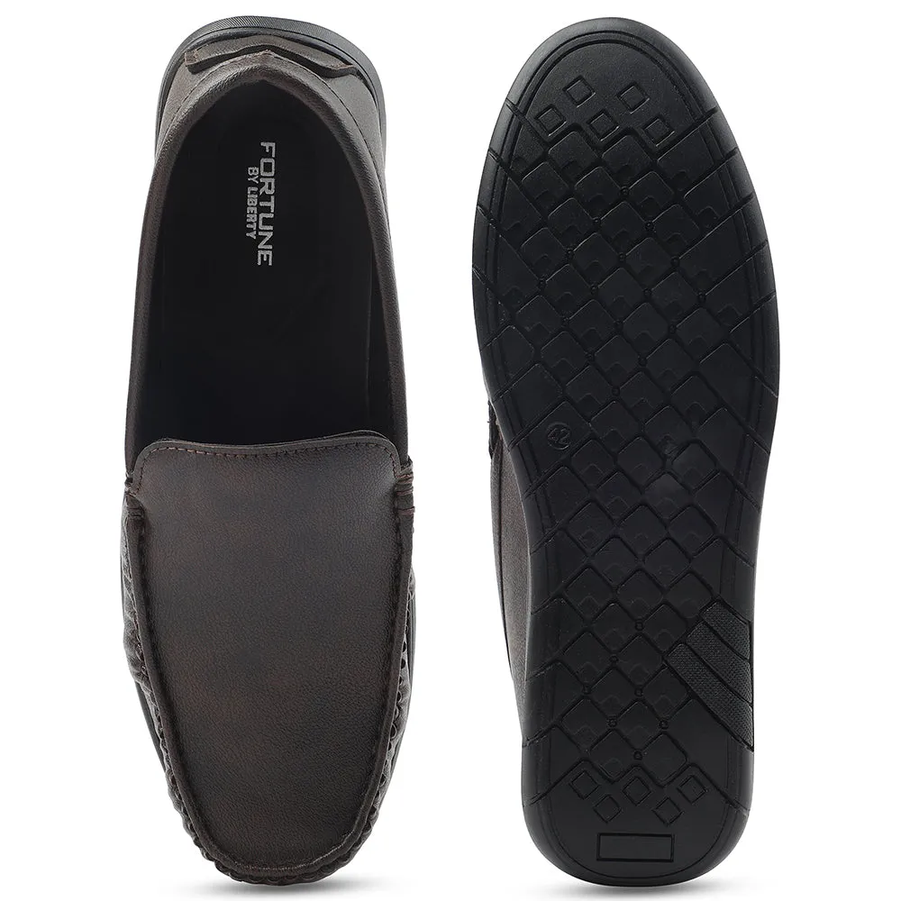 Fortune Brown Formal Loafers For Men CLASSIK-1E By Liberty