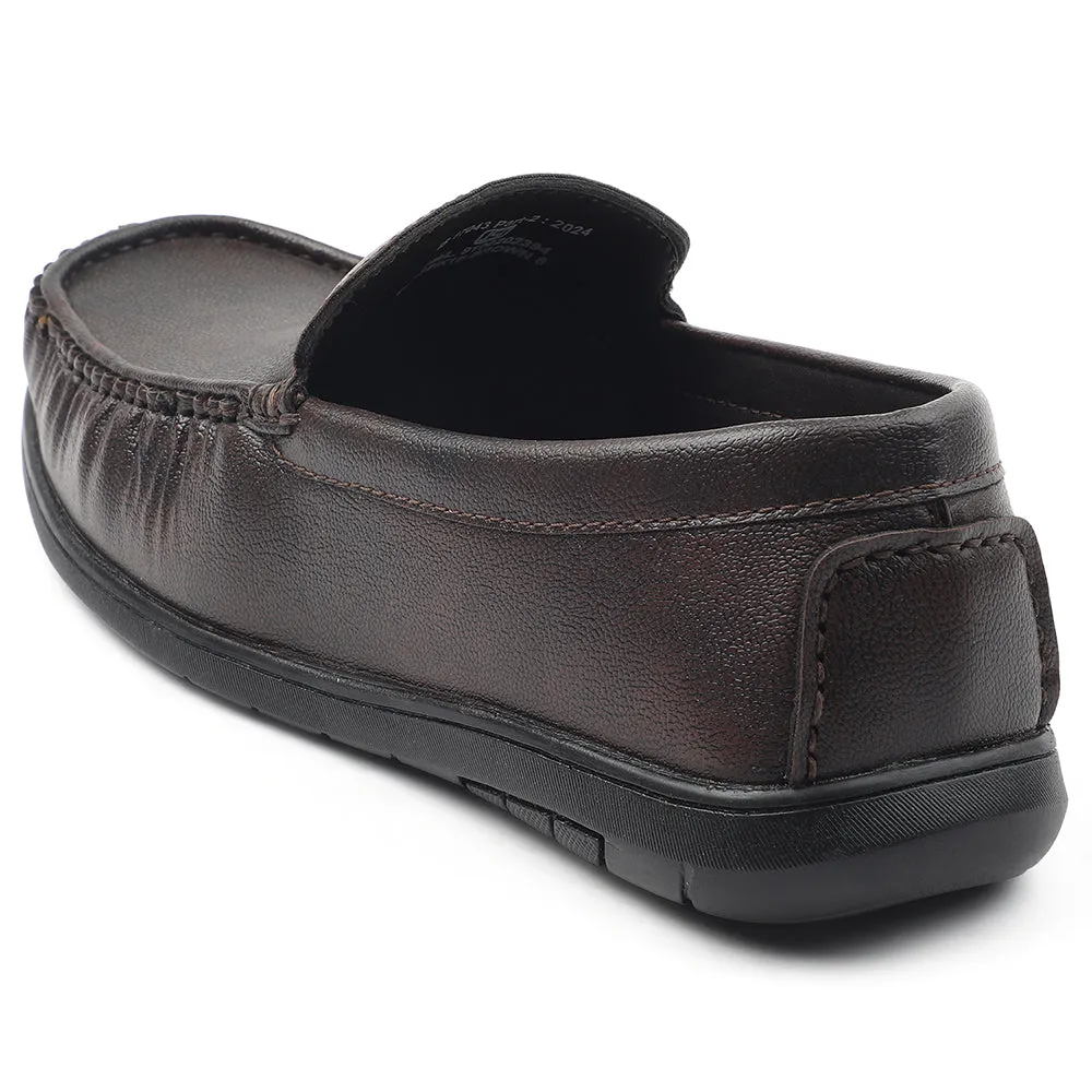 Fortune Brown Formal Loafers For Men CLASSIK-1E By Liberty