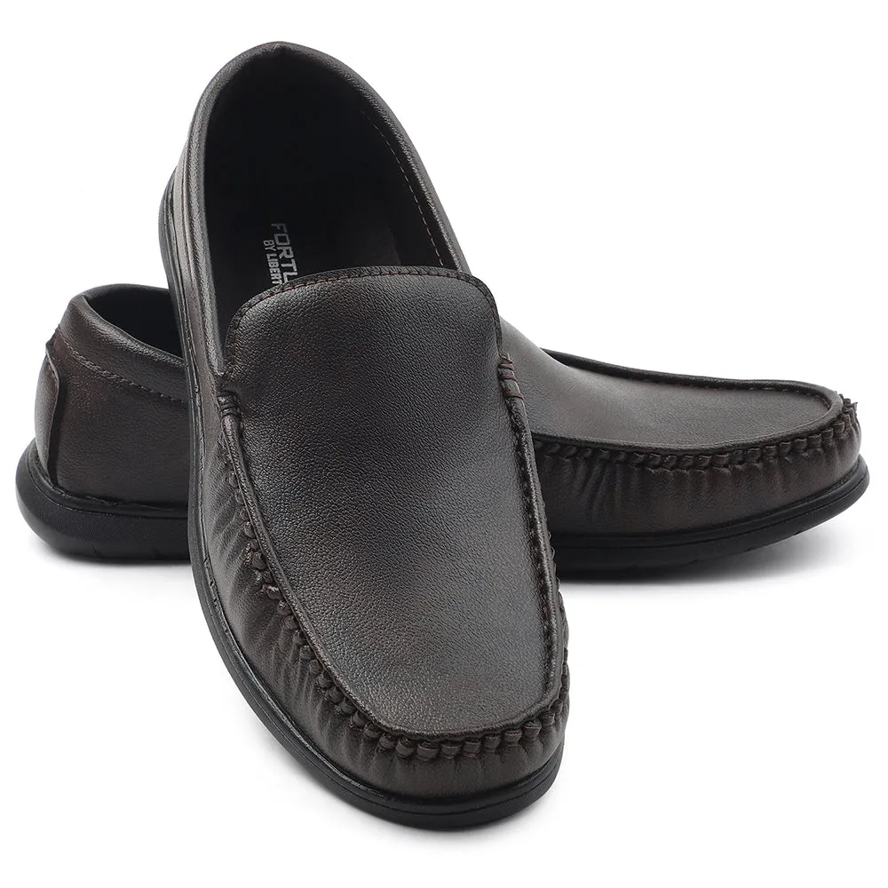 Fortune Brown Formal Loafers For Men CLASSIK-1E By Liberty