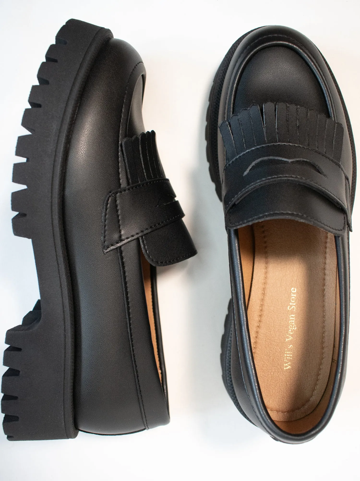 Fransen-Loafer mit Gleissohle