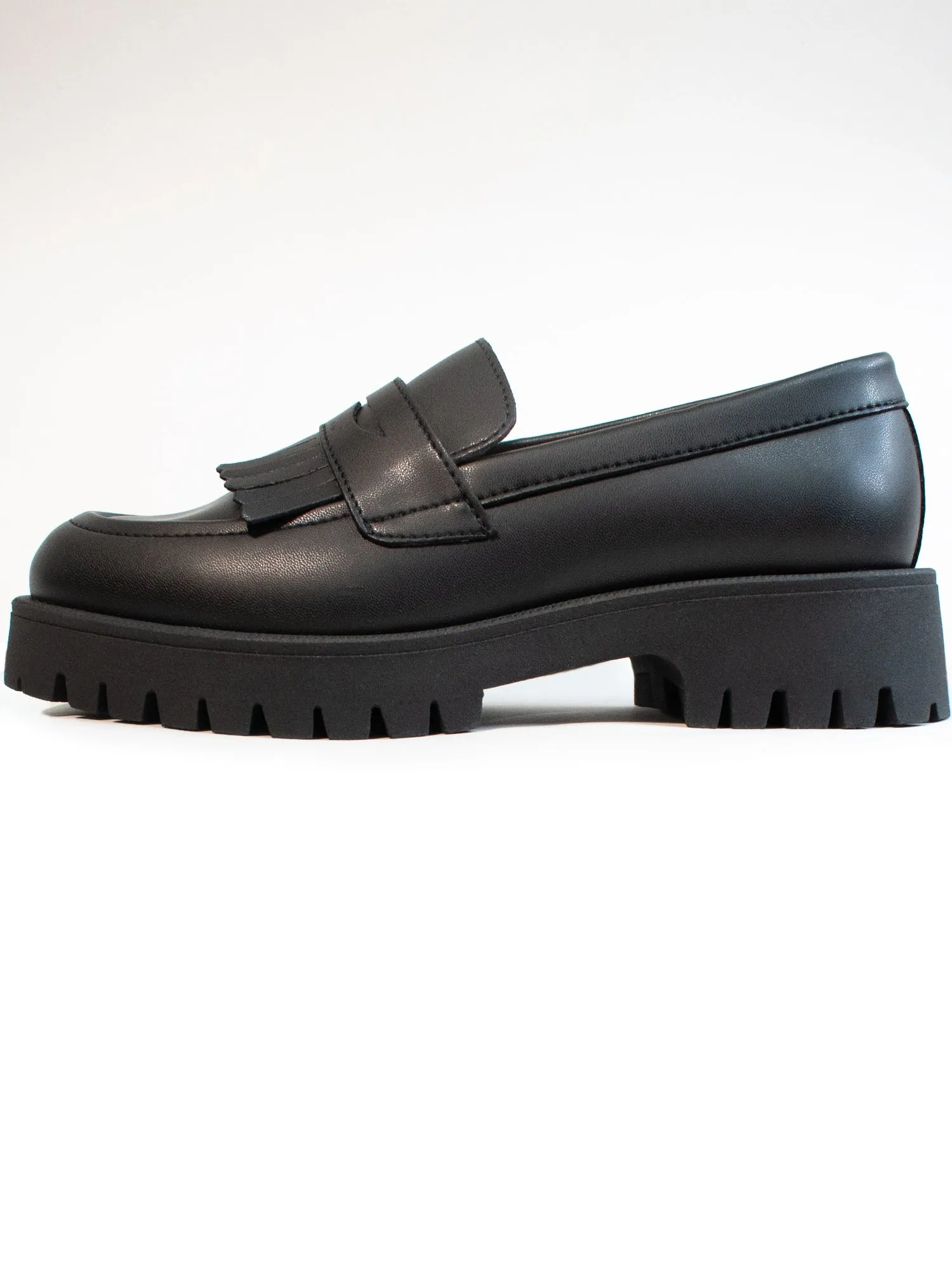 Fransen-Loafer mit Gleissohle