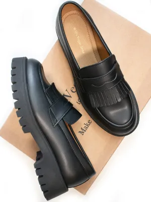 Fransen-Loafer mit Gleissohle