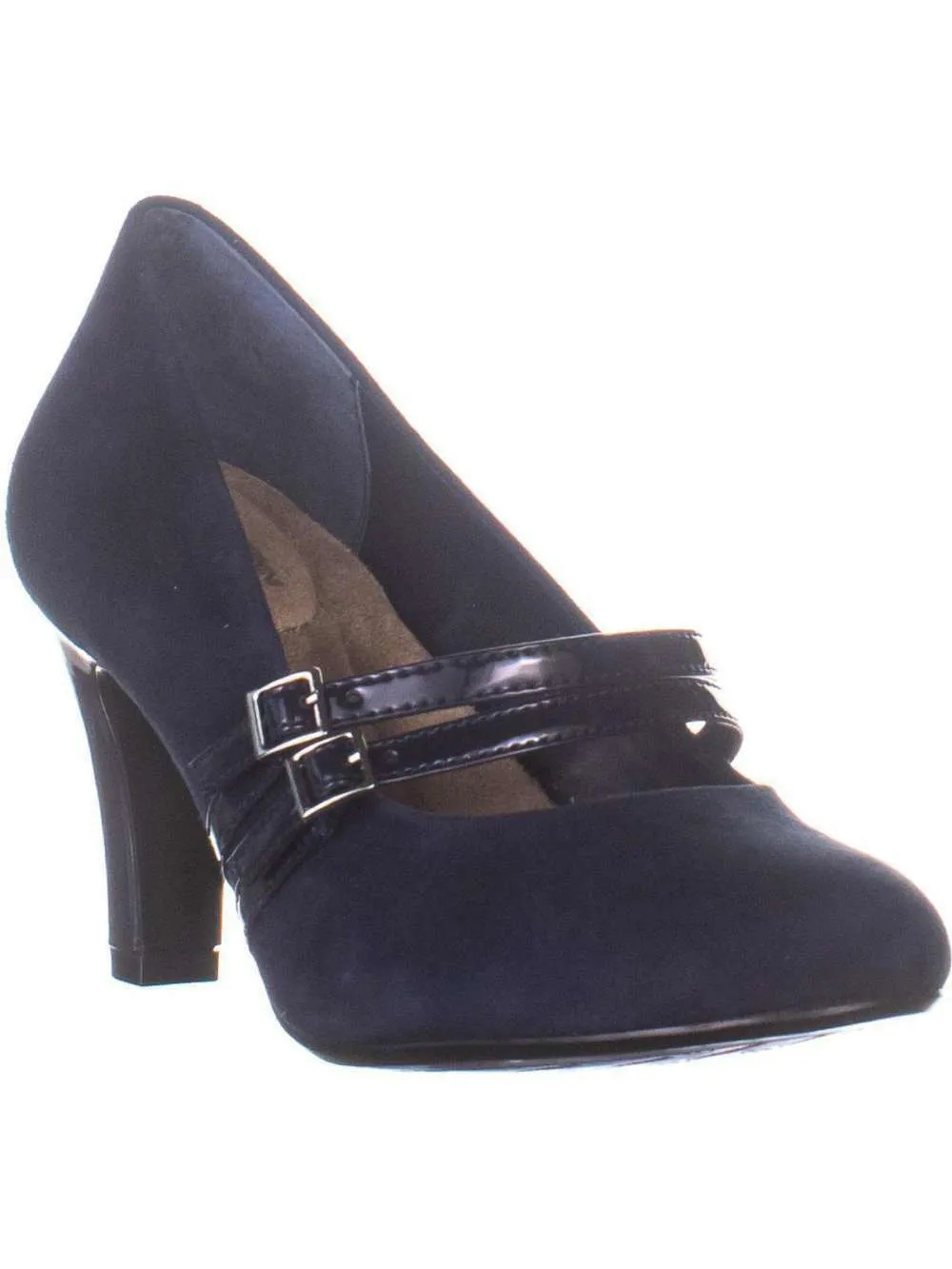 Giani Bernini Women Vallay Leather Closed Toe Mary Jane Pumps Blue Shoe Size 7.5