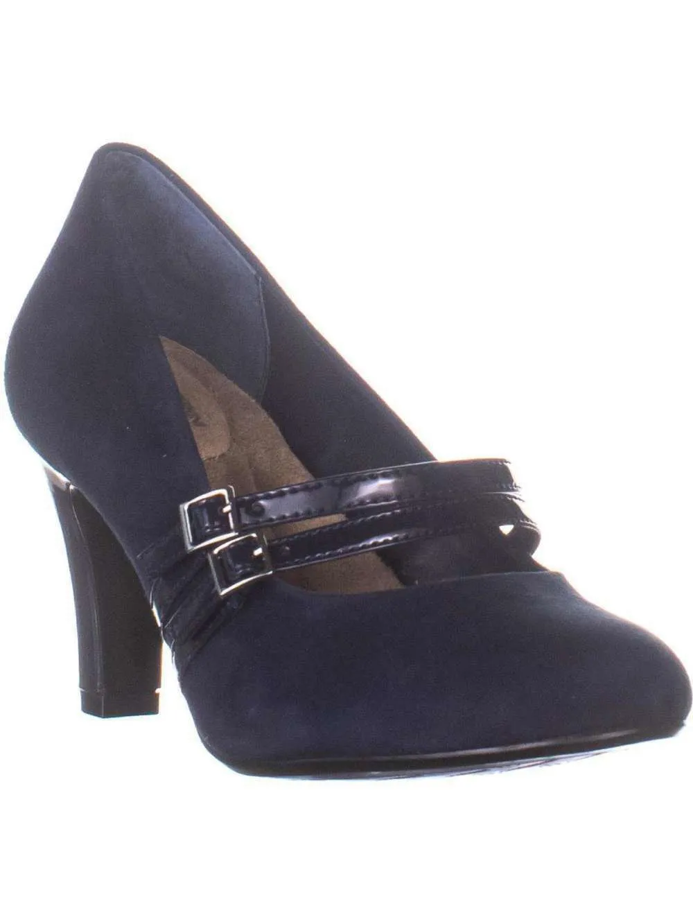 Giani Bernini Womens Vallay Leather Closed Toe Mary Jane Pumps Blue Shoe Size 6