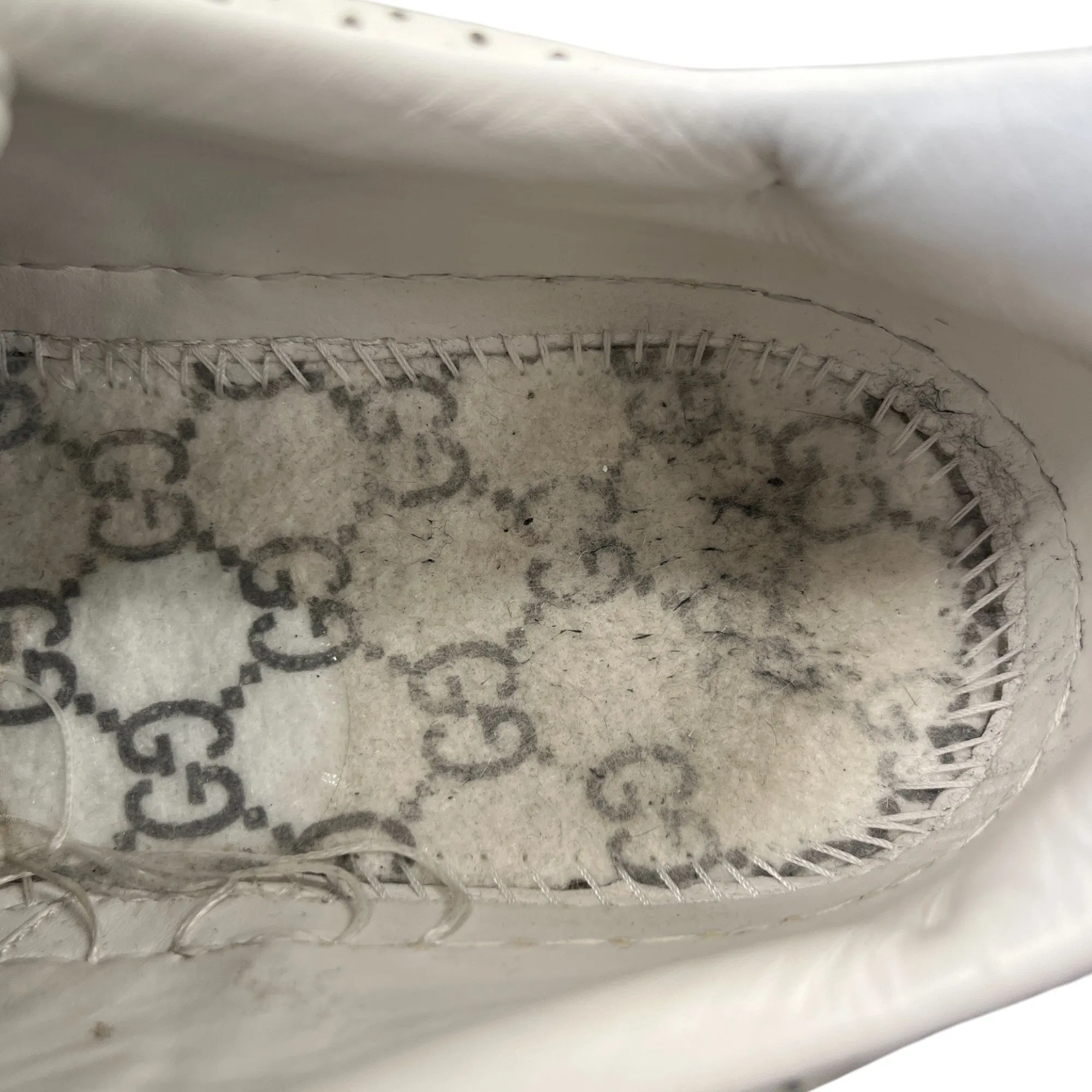 Men's Gg Embossed Low Trainers White Size EU 42 / UK 8