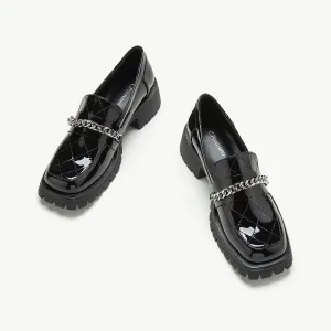 Metal Chain Platform Loafers (Monica)