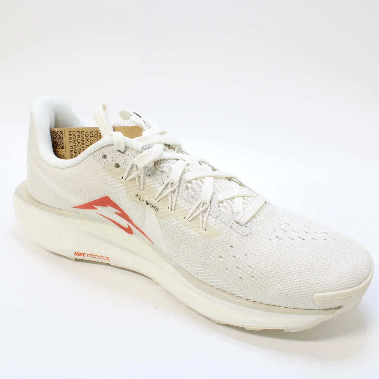 Nike Reactx Pegasus Trail 5 Phantom Sail Picante Red Black Uk Size 6