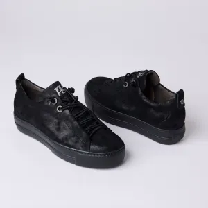Paul Green Black Suede Leather Trainers