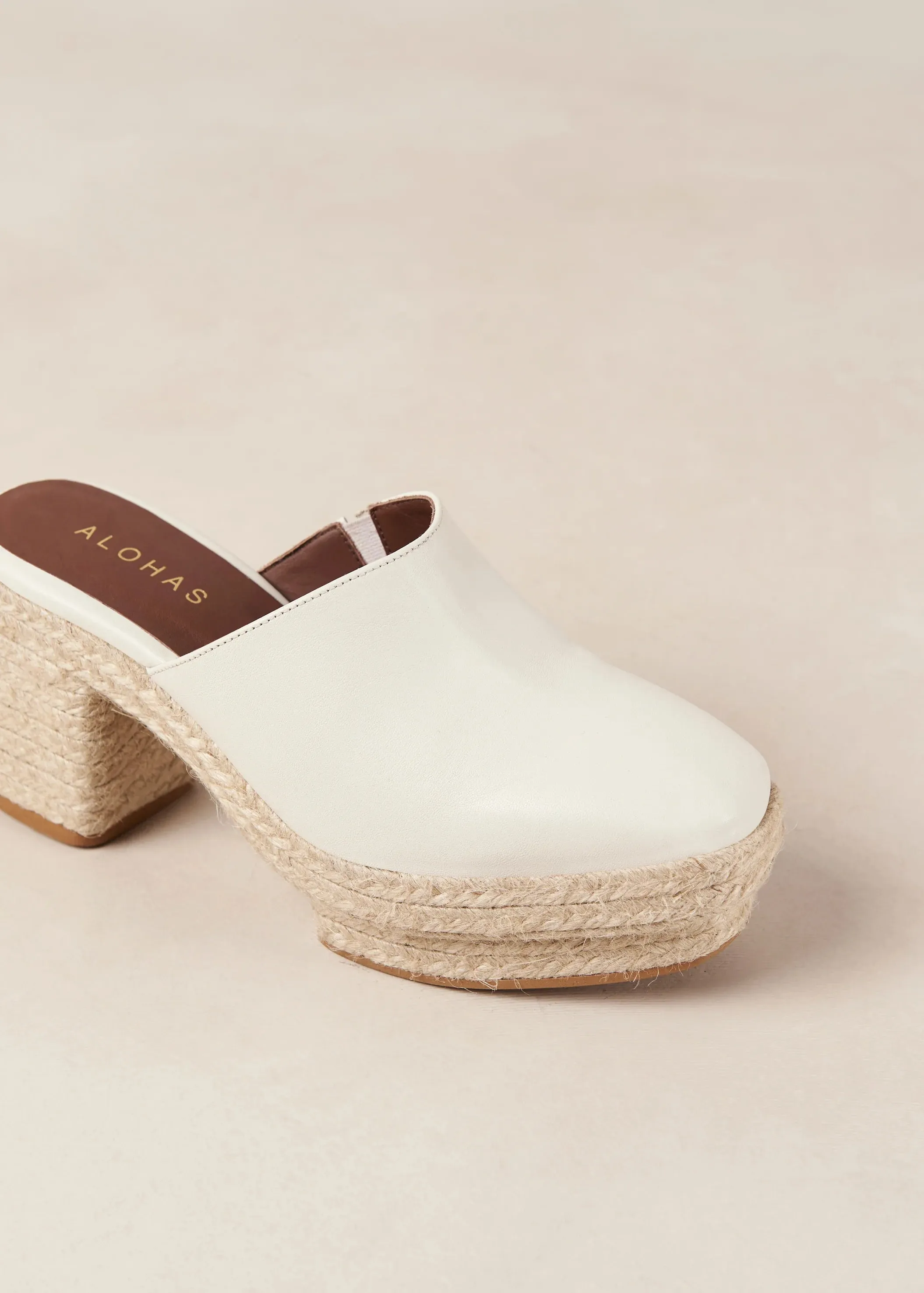 Pico Ivory Espadrille Clogs