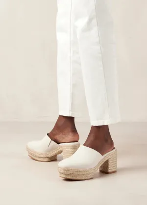 Pico Ivory Espadrille Clogs