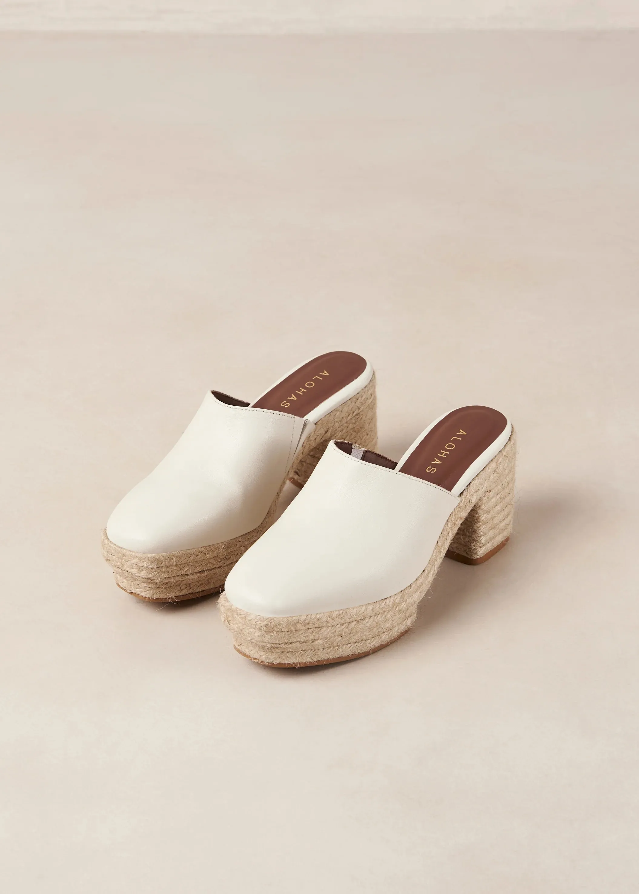 Pico Ivory Espadrille Clogs