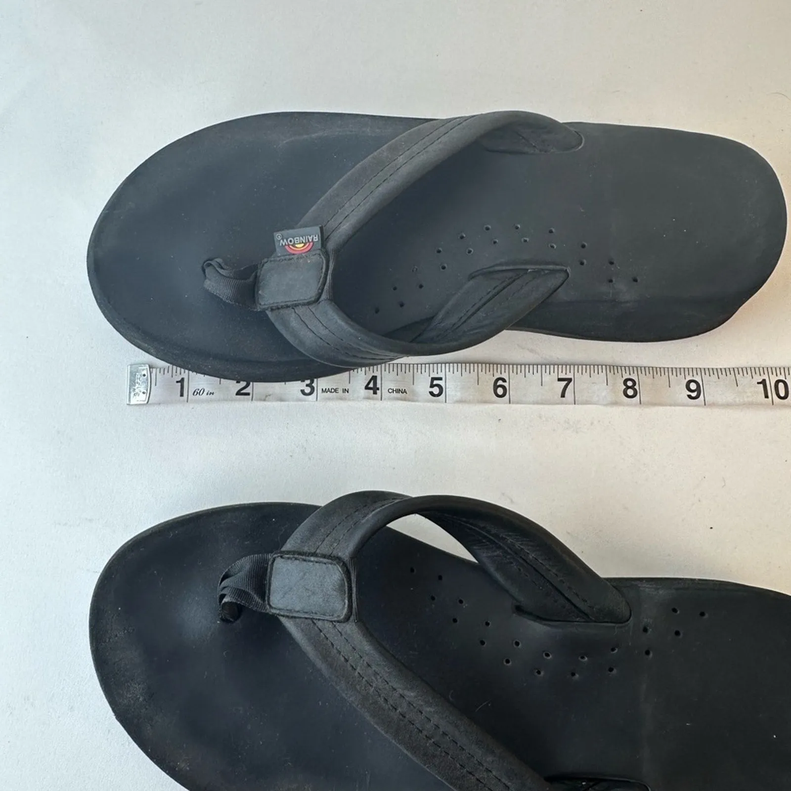 Rainbow Platform Black Flip Flops
