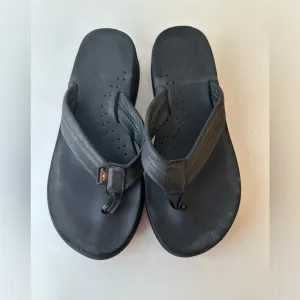 Rainbow Platform Black Flip Flops