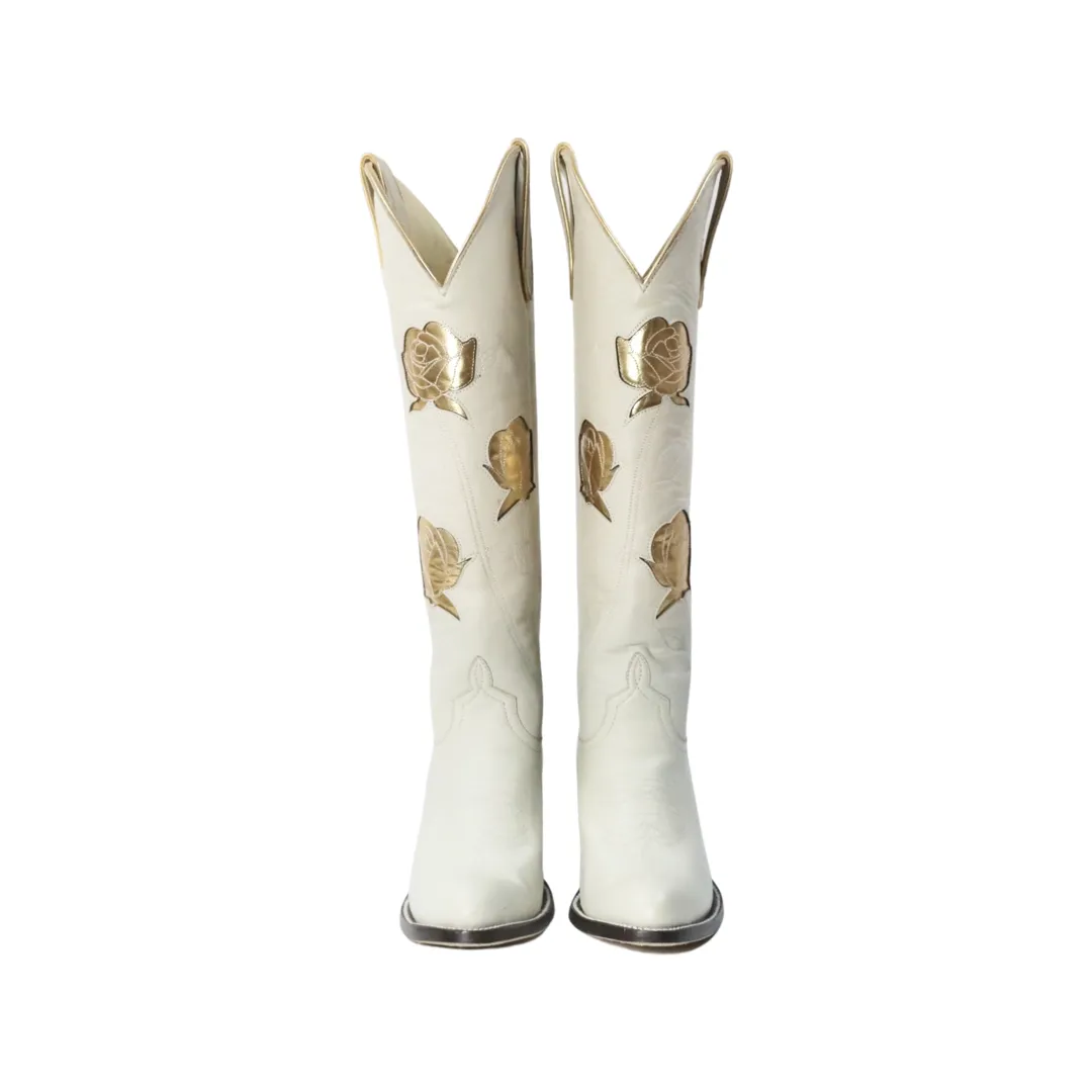 San Antonio Rose Cream   Gold Women's Cowboy Boot