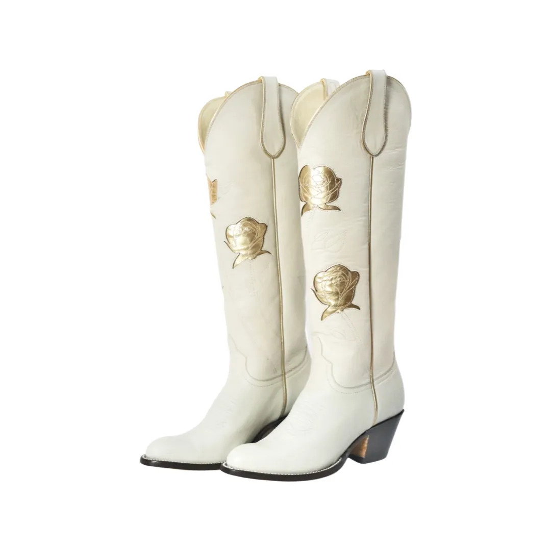 San Antonio Rose Cream   Gold Women's Cowboy Boot