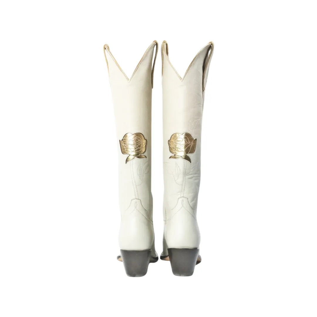 San Antonio Rose Cream   Gold Women's Cowboy Boot
