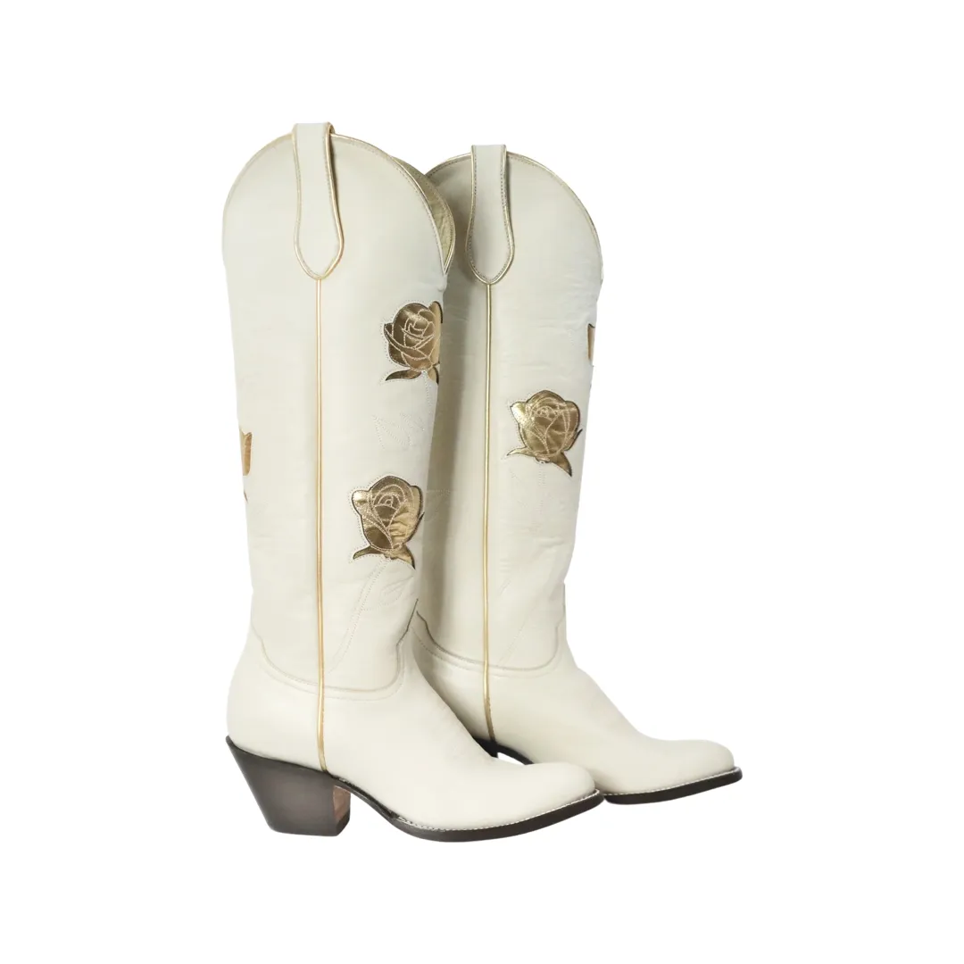 San Antonio Rose Cream   Gold Women's Cowboy Boot