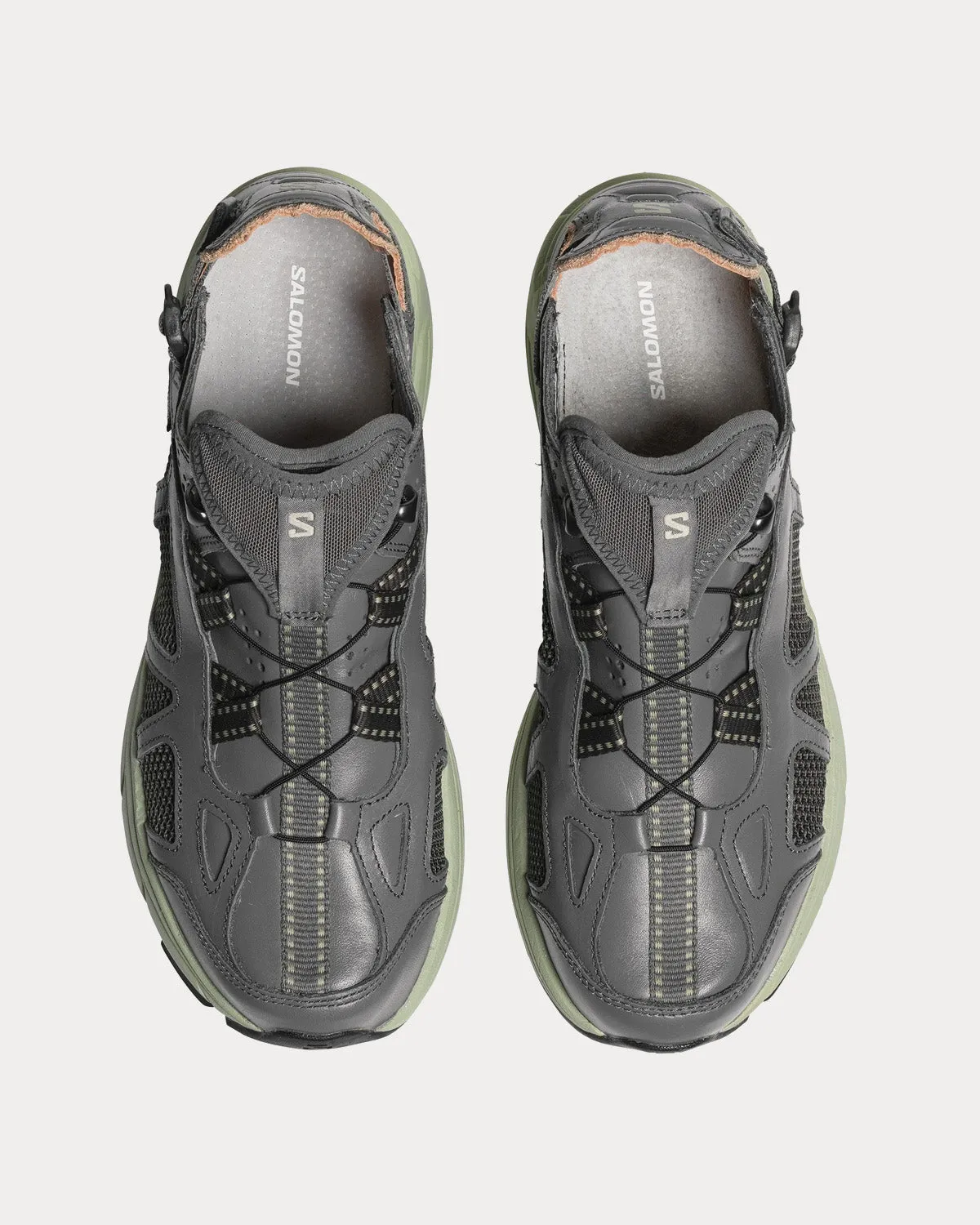 Techsonic Leather Pewter / Desert Sage / Beluga Slip On Sneakers