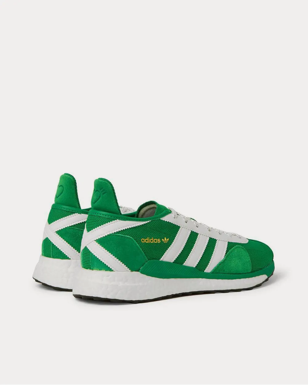 Tokio Solar Leather-Trimmed Mesh and Suede  Green low top sneakers