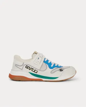 Ultrapace Distressed Leather and Mesh  White low top sneakers