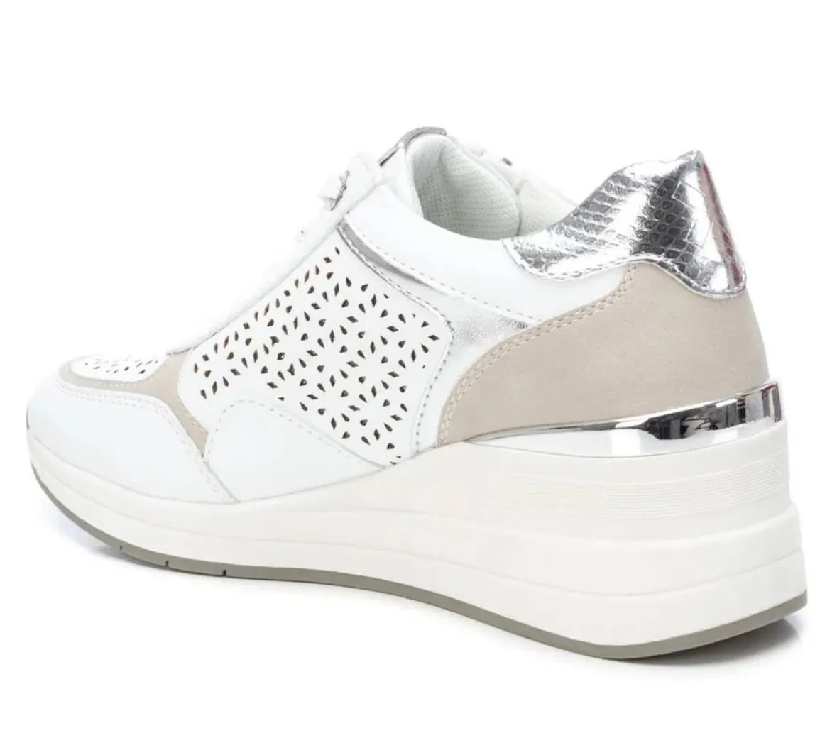 XTI Ladies Wedge Heel Zip Side Sneaker
